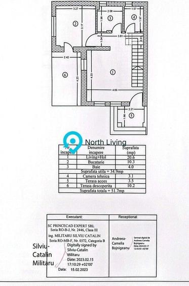 Duplex cu 4 camere cu Canalizare în Nord