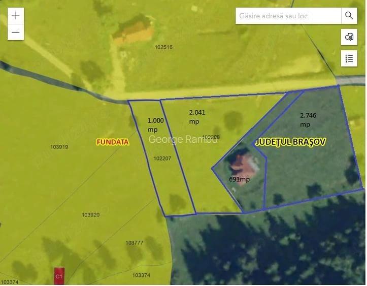 Teren de 3041 mp, în Fundata