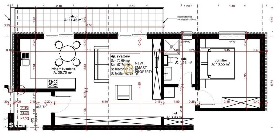 De vanzare apartamente NOI cu 2 camere Dimitrie Anghel - 7