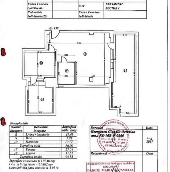 Apartament cu 2 camere în Central