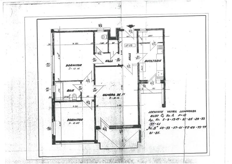 Apartament cu 3 camere decomandat, mobilat în Vatra Luminoasă