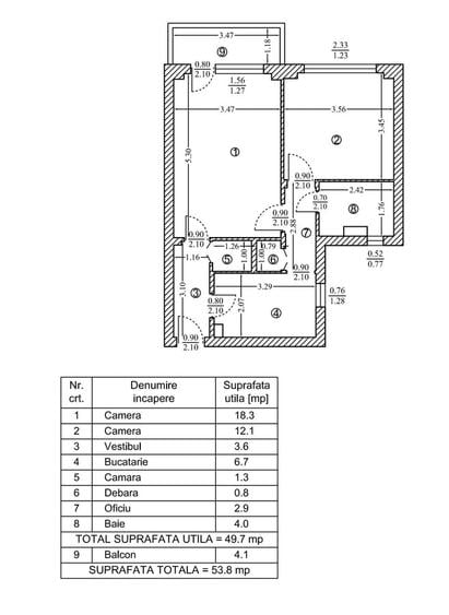 Apartament decomandat în Gorjului