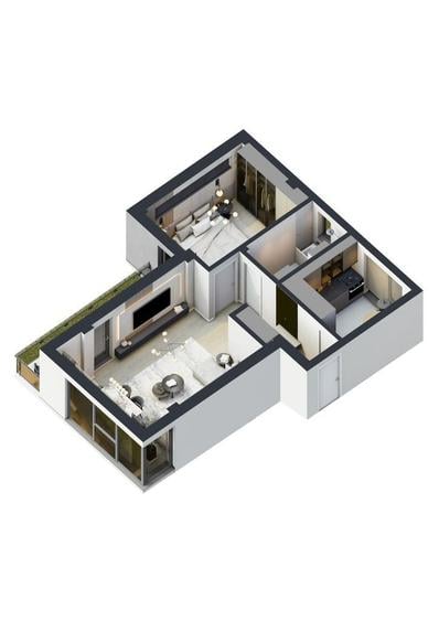 Apartament cu 2 camere decomandat în Rediu