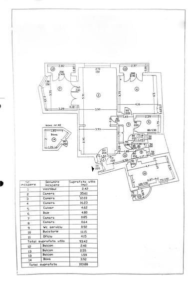 Apartament cu 3 camere semidecomandat în Cișmigiu