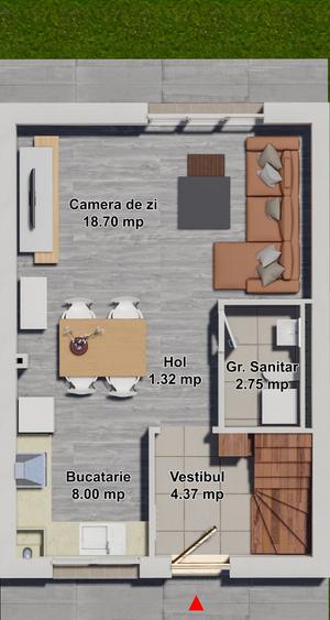 Casă cu 3 camere cu Canalizare în Ștefăneștii de Jos