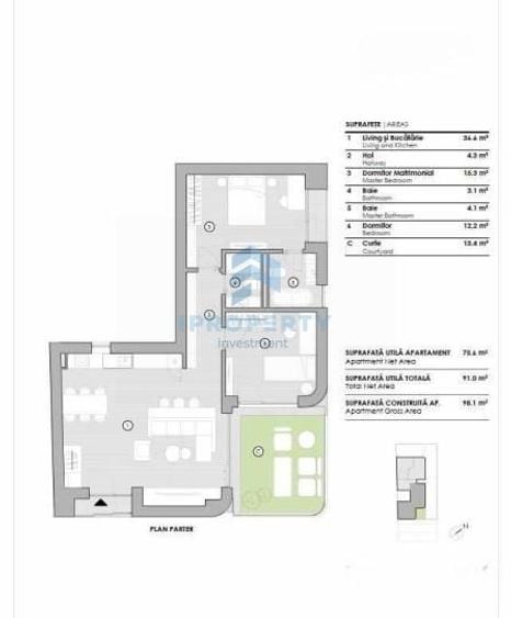 Apartament cu 3 camere în Grivița