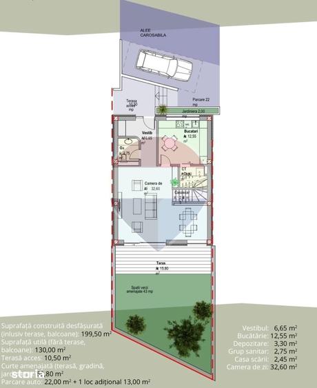 Casă cu 4 camere cu Teren 130 Mp în Palazu Mare