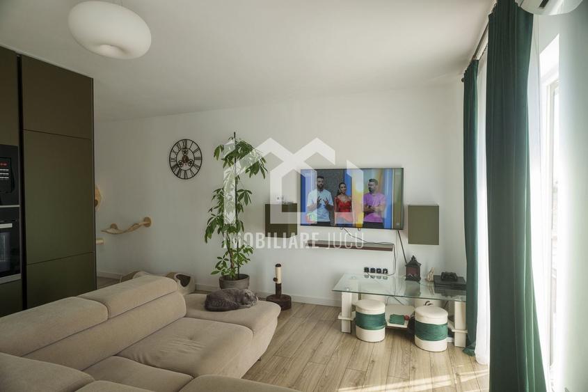 Apartament cu 2 camere semidecomandat, mobilat în Jucu de Sus