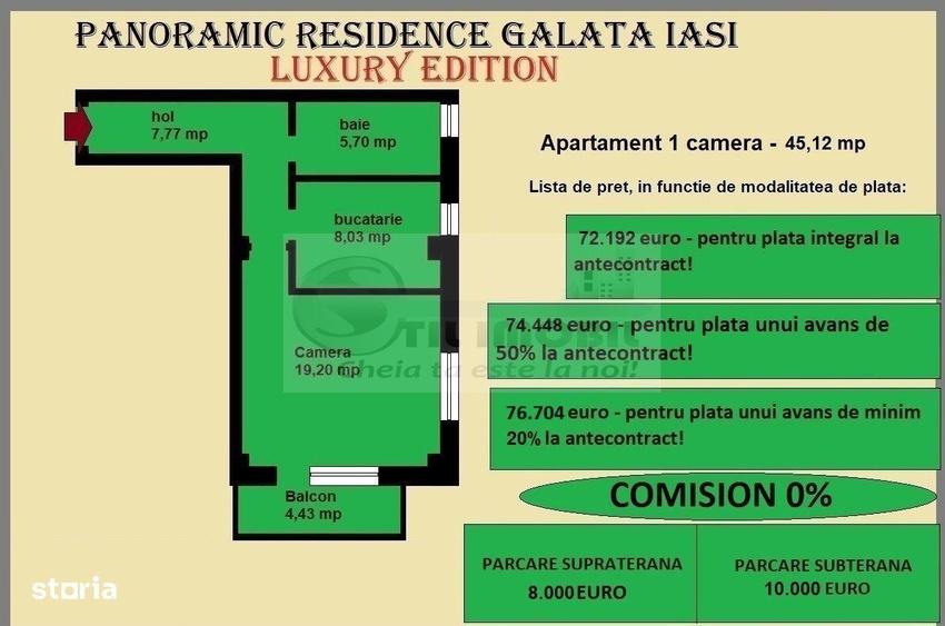 Garsonieră decomandată în Galata