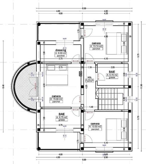Casă individuală cu 5 camere cu Teren 700 Mp în Primăverii