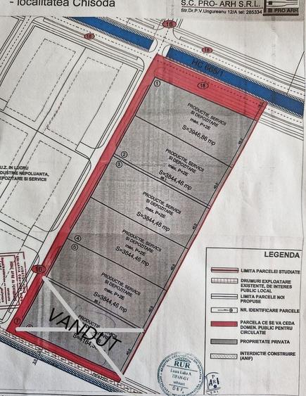 Teren Construcții intravilan de 3845 mp, în Șagului