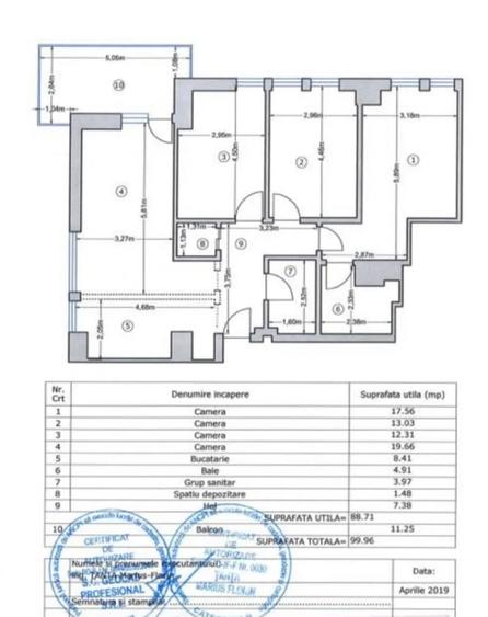 Apartament cu 4 camere nedecomandat în Drumul Taberei