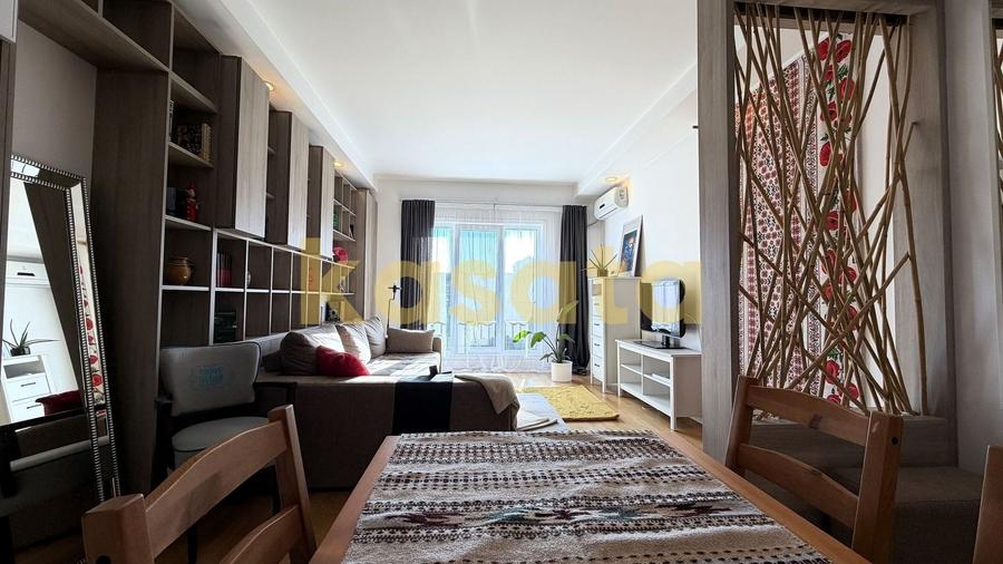 Apartament cu 2 camere semidecomandat, mobilat în Ștefăneștii de Jos