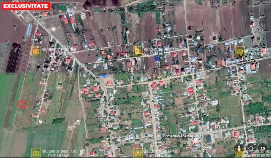 Teren agricol extravilan de 600 mp, în Vânători