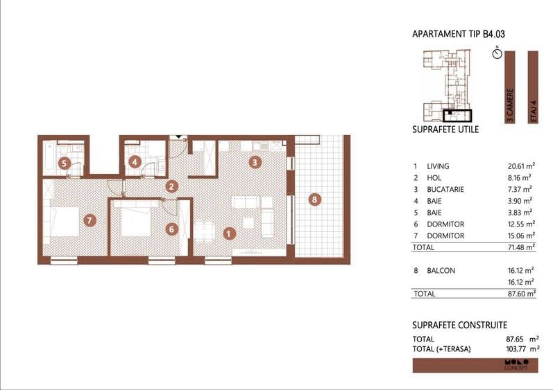 8.12 RESIDENCE - 3 camere Barbu Vacarescu Floreasca NOU, COMISION 0 - 1
