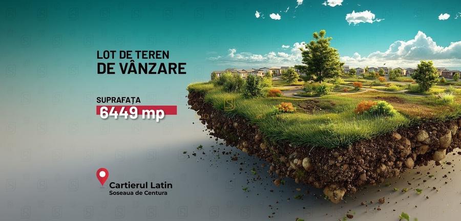 Teren Construcții intravilan de 6449 mp, în Est