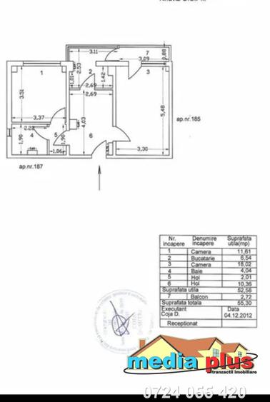 Apartament cu 2 camere decomandat în Mazepa 1