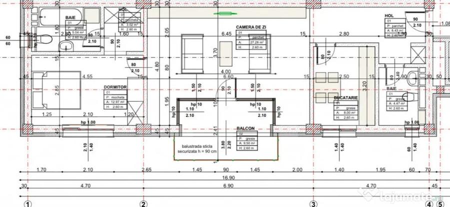 Apartament cu 2 camere semidecomandat în Borhanci