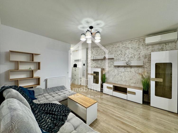 Apartament cu 3 camere semidecomandat, mobilat în Exterior Vest