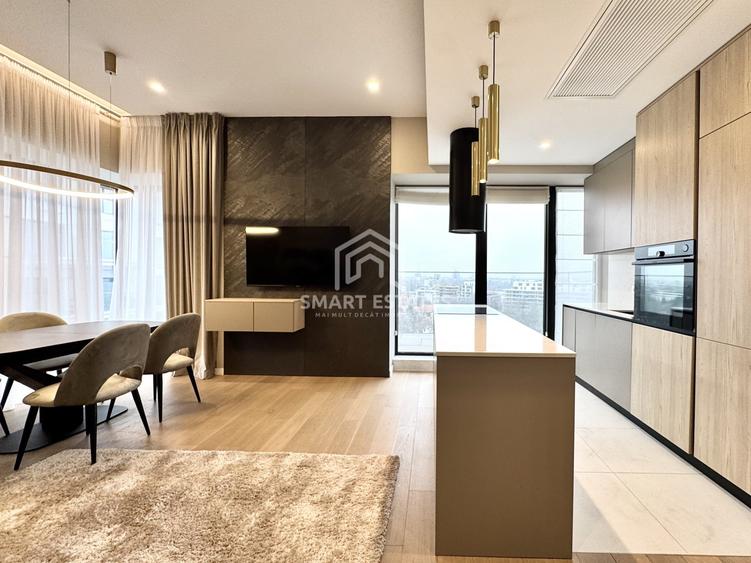 Apartament cu 3 camere, mobilat în Barbu Văcărescu