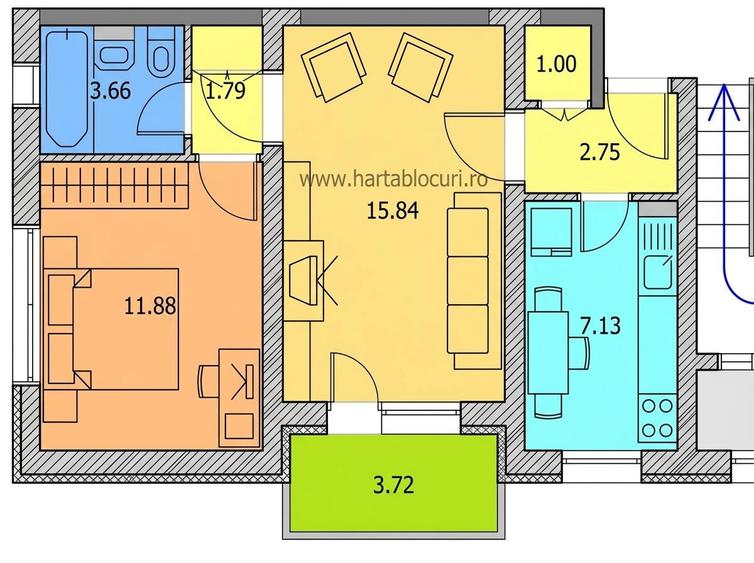 Apartament 2 camere luminos si curat - 4