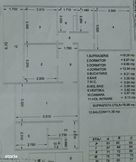 Apartament cu 4 camere semidecomandat în Micro 16
