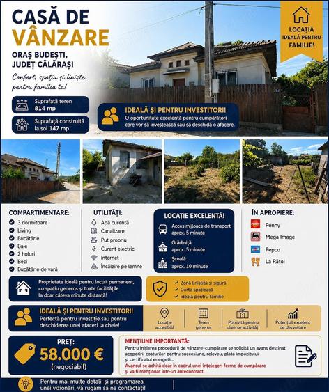 Casa de vanzare Bude?ti Calara?i ideala ?i pentru investitori - 4