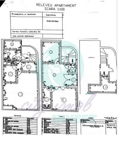 Apartament cu 3 camere semidecomandat în Moșilor