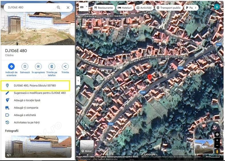 Casă cu 1 camere cu Teren 500 Mp în Poiana Sibiului