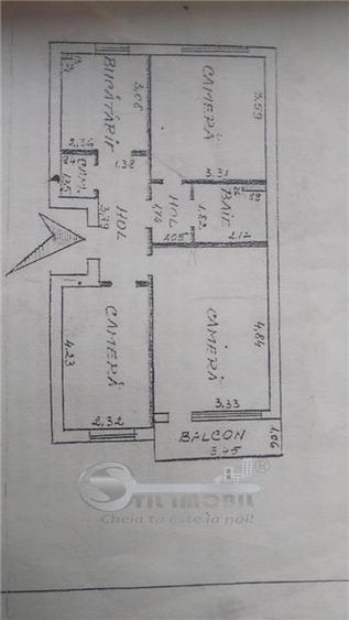 Apartament cu 3 camere decomandat în Tătărași