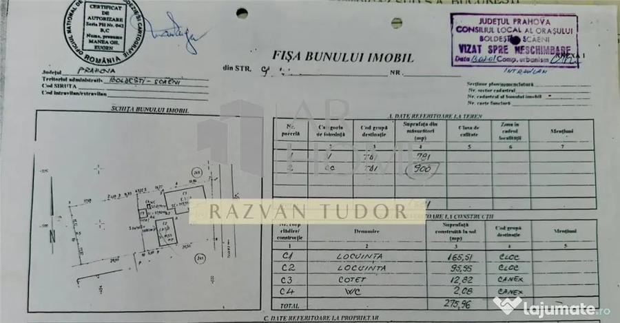 Casă cu 4 camere cu Teren 1681 Mp în Boldești