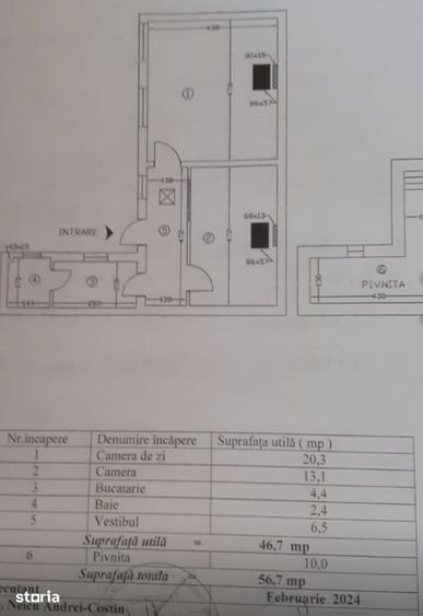 Casă cu 2 camere decomandat cu Teren 65 Mp în Foișorul de Foc