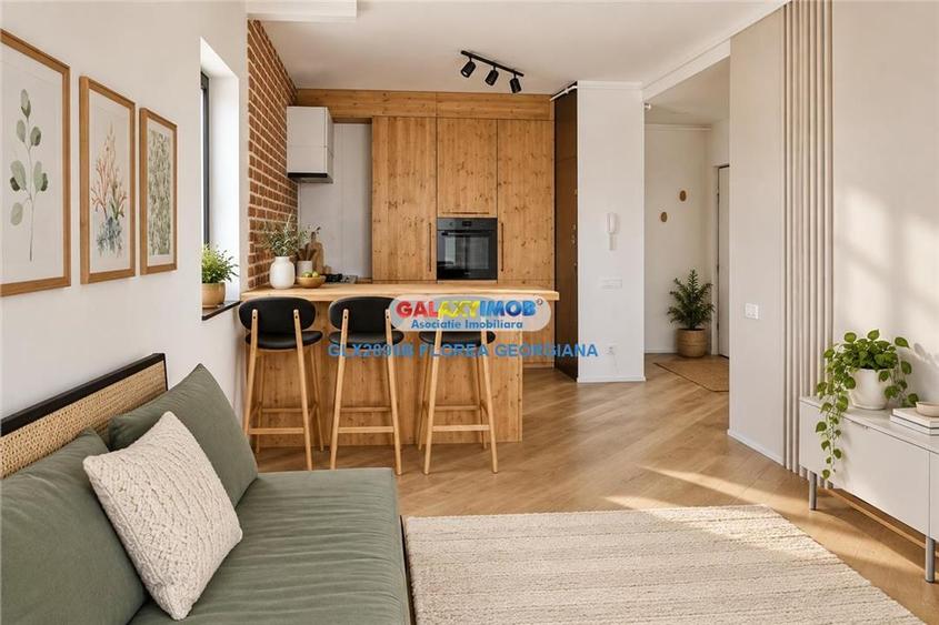 Apartament cu 2 camere semidecomandat, mobilat în Pipera