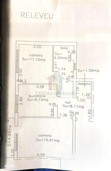 Apartament cu 2 camere decomandat în Central