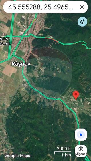 Teren de 2000 mp, în Cheile Râșnoavei