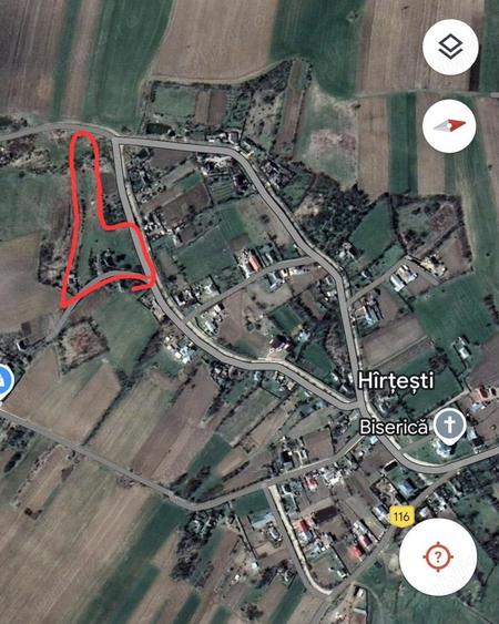 Teren de 5161 mp, în Hârțești