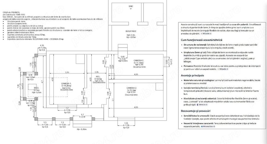 Casă cu 3 camere cu Teren 500 Mp în Central