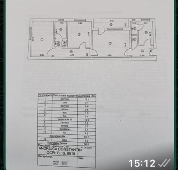 Apartament cu 3 camere semidecomandat în Tătărași