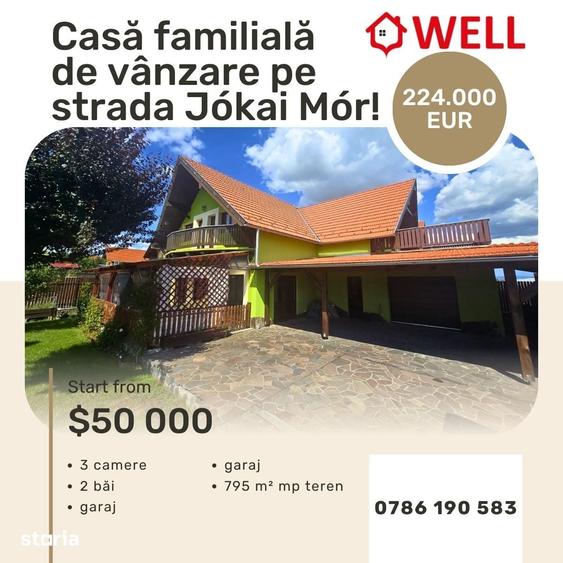 Casă cu 3 camere cu Teren 795 Mp în Central