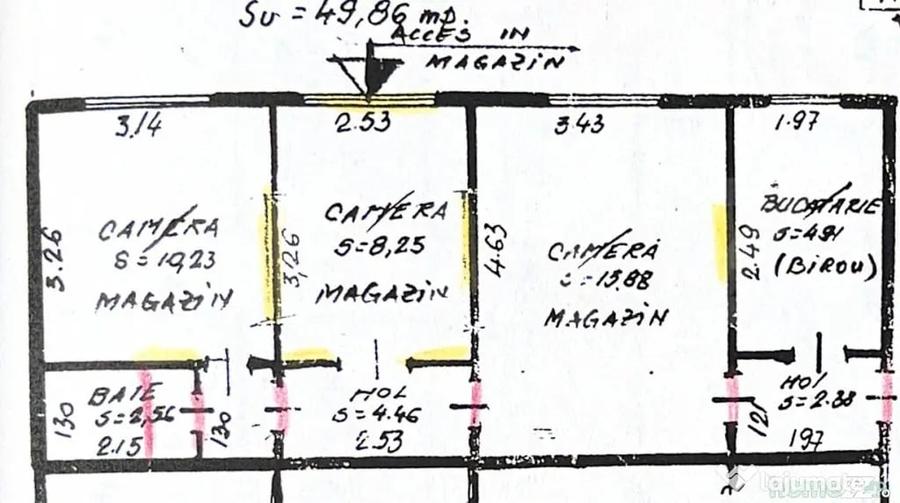 Spațiu comercial, de 48 mp, în Central