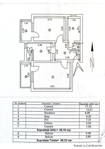 Apartament cu 2 camere decomandat în Mazepa 2