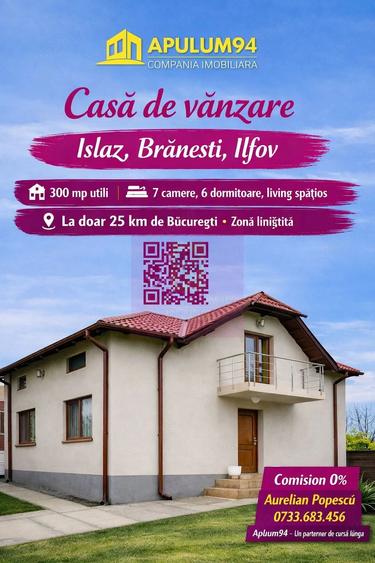 Casă cu 7 camere cu Teren 1500 Mp în Islaz