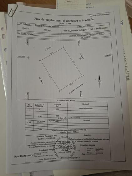 Teren intravilan 450 m2 Domnesti, Str. SANZIENE - 5