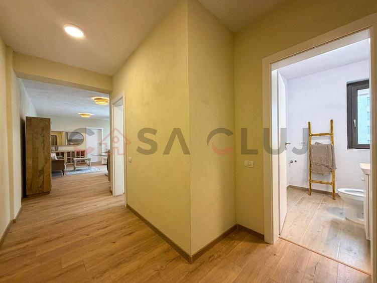 Apartament cu 3 camere semidecomandat, mobilat în Borhanci