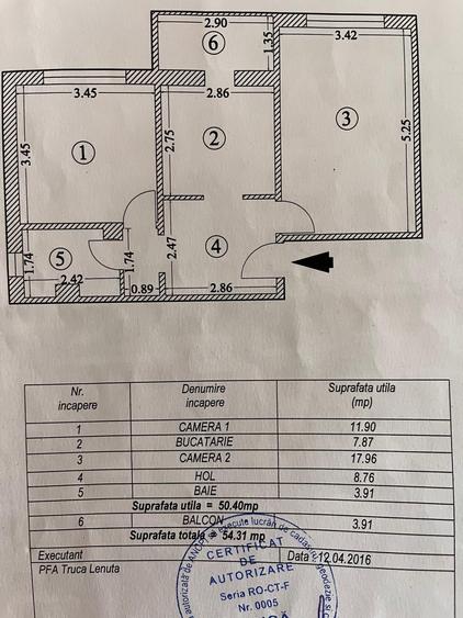 Apartament cu 2 camere decomandat în Sud