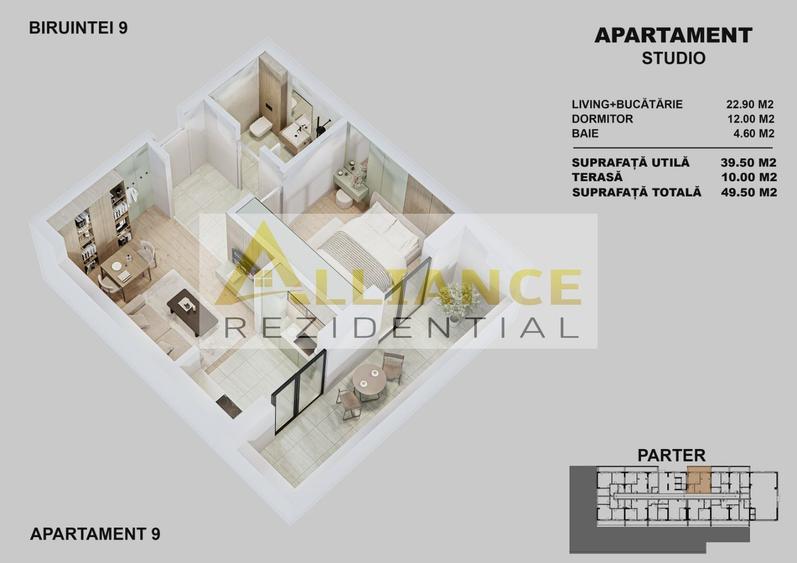 APARTAMENTE NOI CU CURTE PROPRIE | STR. BIRUINTEI I METROU - 1