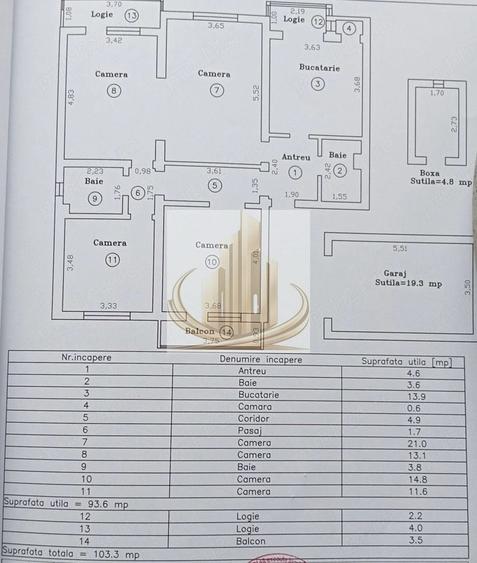 Apartament cu 4 camere decomandat în Kiriac