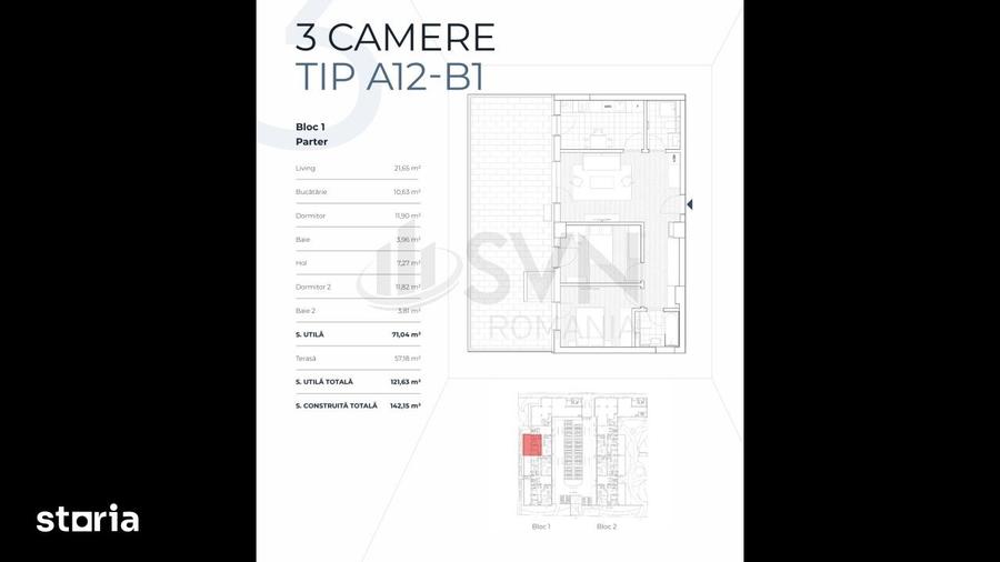 3 camere parter bloc nou Fabrica de Glucoza - 2