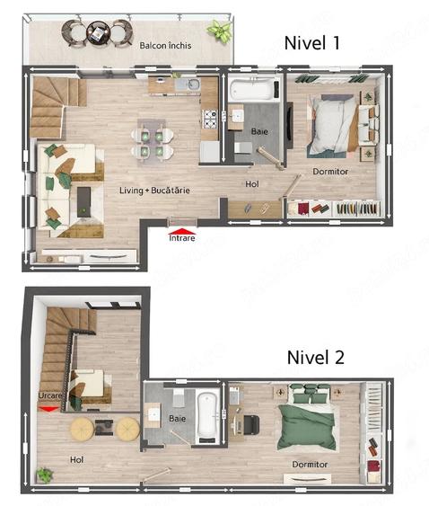 Apartament cu 3 camere decomandat, mobilat în Giroc