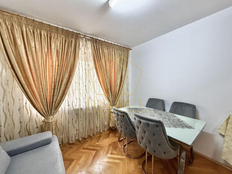 Apartament cu 3 camere semidecomandat, mobilat în Girocului